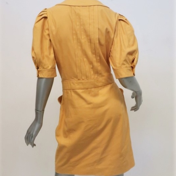 Chloe Dress Marigold Yellow Puff Sleeve Sz 40 - Picture 4 of 7